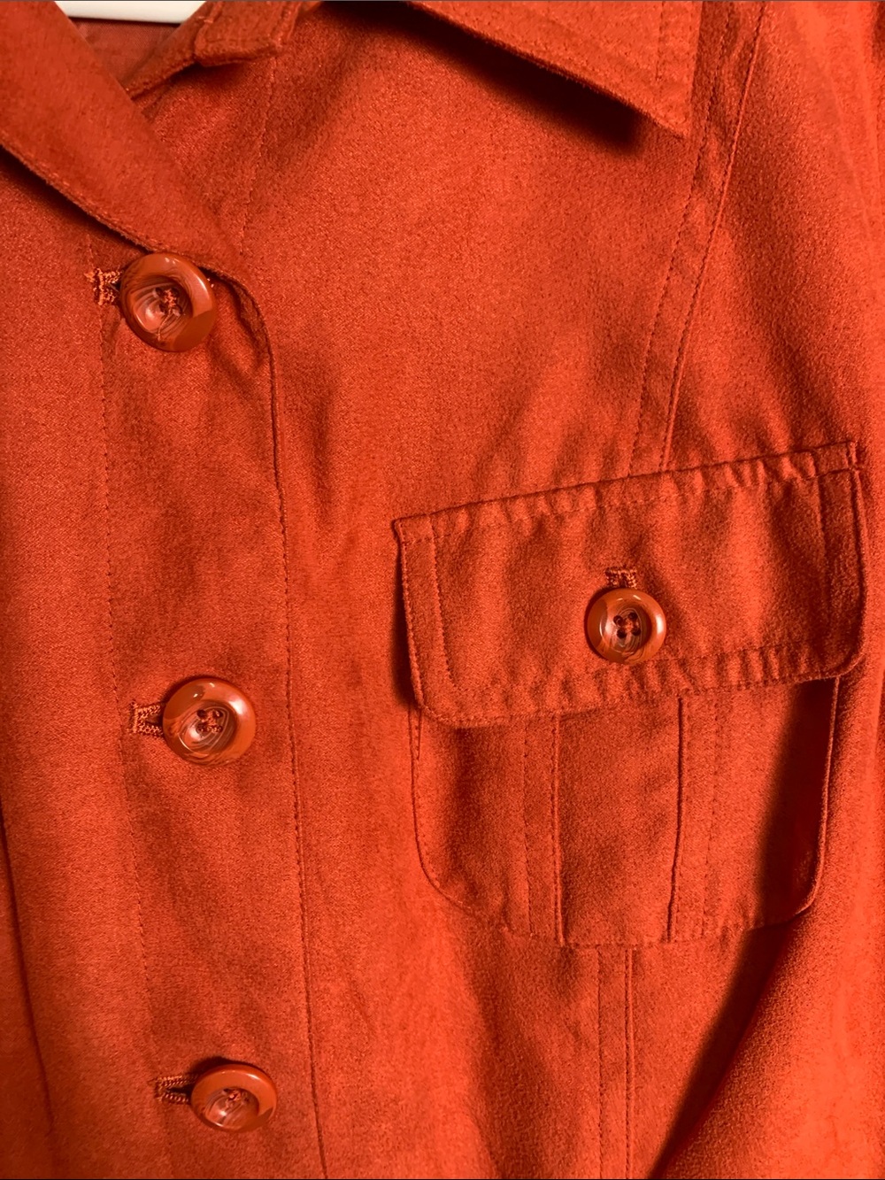 Studio Works Rust Orange Button-Front Utility Jacket - Picture 4 of 5